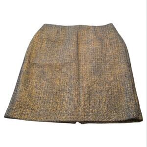 Talbots Academia Wool Blend Tweed Comfy Pencil Skirt Plus Size 16‎ W